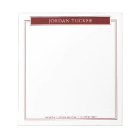 Plaque signalétique moderne bordeaux rouge bordure