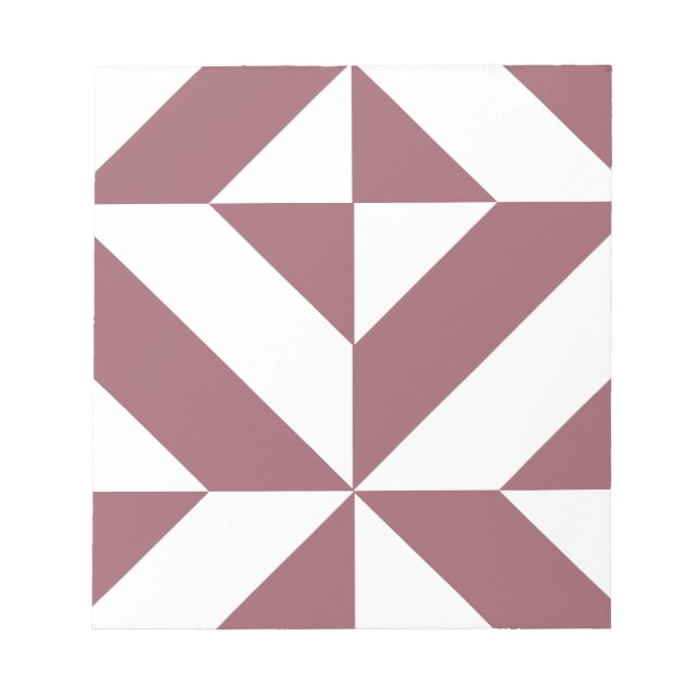 Bloc-note Plum Geometric Deco Cube Pattern (Devant)