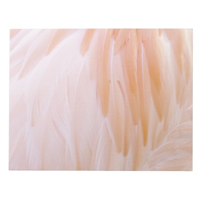Bloc-note Plumes de Flamant rose dans les tons roses (Devant)