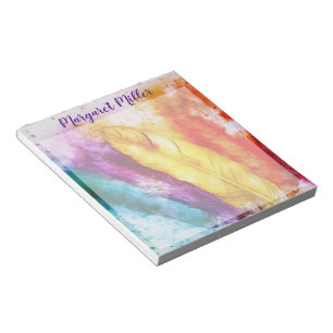 Bloc-note Plumes éclaboussées personnalisées