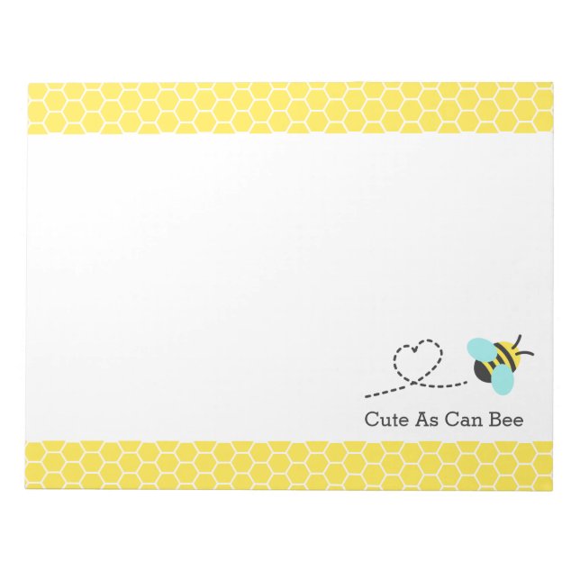 Bloc-note Plus mignon que l'abeille, Motif Honeycomb (Devant)