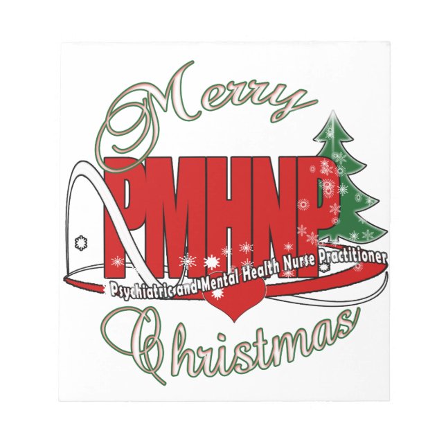 Bloc-note PMHNP CHRISTMAS Infirmière psychiatrique en santé  (Devant)