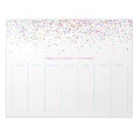 Points Confetti colorés Planificateur hebdomadaire