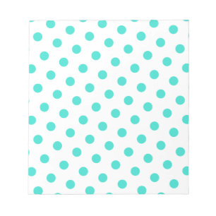 Bloc-note Points turquoise