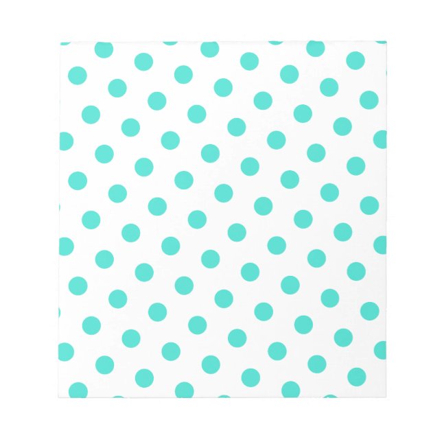 Bloc-note Points turquoise (Devant)