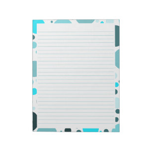 Bloc-note Pois bleu turquoise