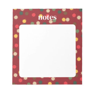 Bloc-note Pois colorés rouges vibreux