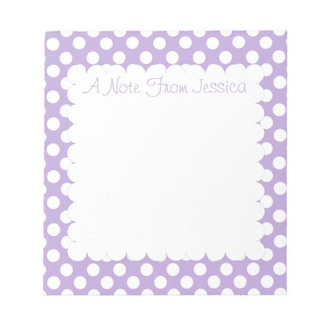 Bloc-note Pois Lavender Dotty (Devant)