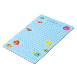Bloc-note Poisson Aquarium Cute Kid's Stationnel Notepad