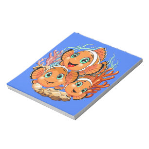 Bloc-note Poisson clown Dessin animé mignon Famille Sous l'e
