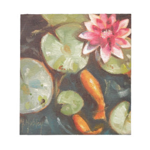 Bloc-note Poisson D'Or Koi Pond Water Lys