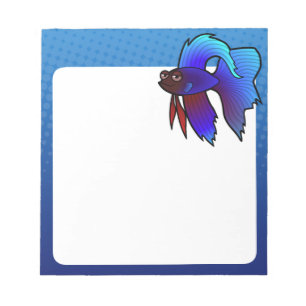Bloc-note Poissons de Betta de bande dessinée/poissons de