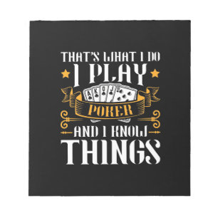 Bloc-note Poker That Is What I Play