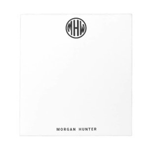 Bloc-note Police do-it-yourself BG du cercle noir blanc
