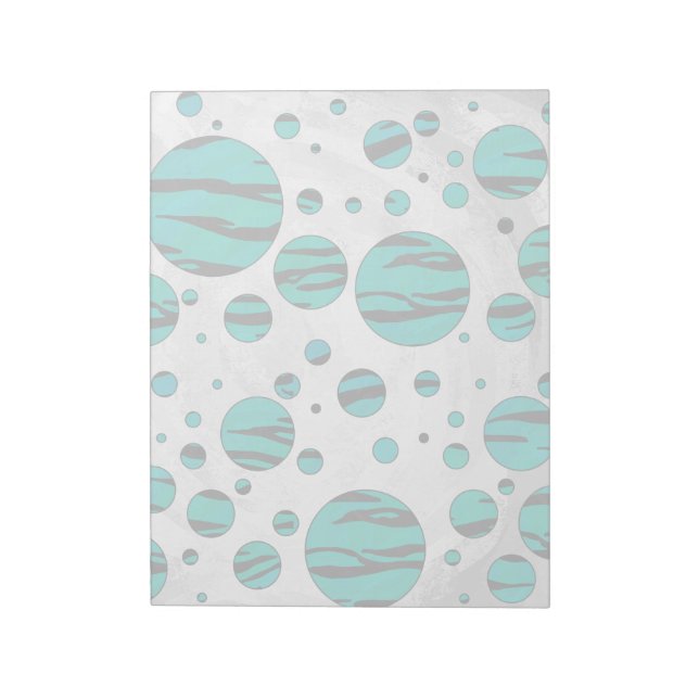 Bloc-note Polka Dot Tiger noir et Turquoise (Tourné)