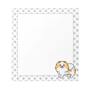 Bloc-note Pomeranian couleur orange Parti mignon chien de de
