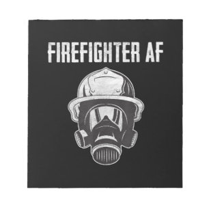Bloc-note Pompier AF   Masque gaz   Funny Firefighter