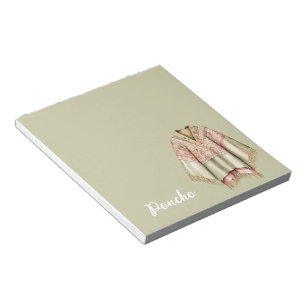 Bloc-note Poncho Rose Avocat Menthe
