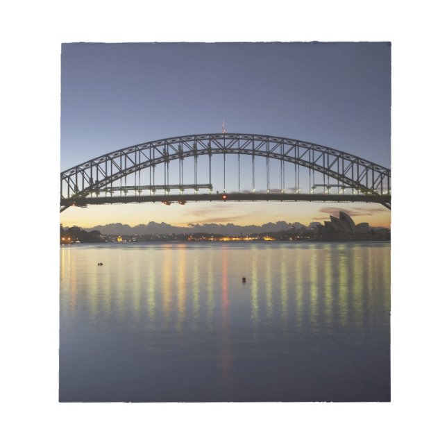 Bloc-note Pont de Sydney Harbour et Opéra de Sydney à (Devant)