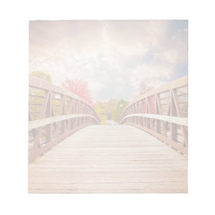 Bloc-note Pont rustique en bois dans le pays