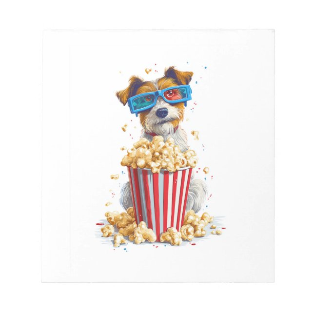 Bloc-note Popcorn Pup � Movie Night Dog (Devant)