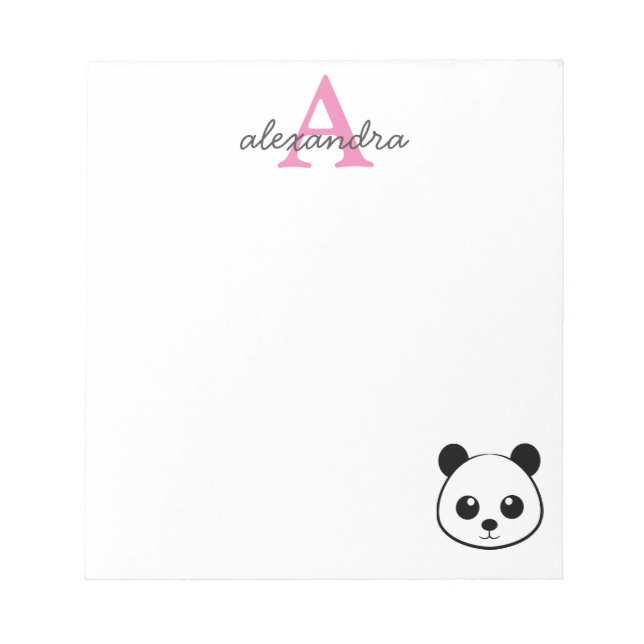 Bloc-note Porte-panda coutume Monogramme (Devant)