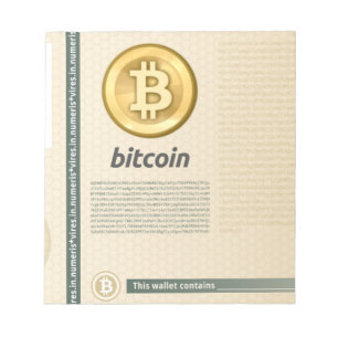 Bloc-note Portefeuille de Bitcoin