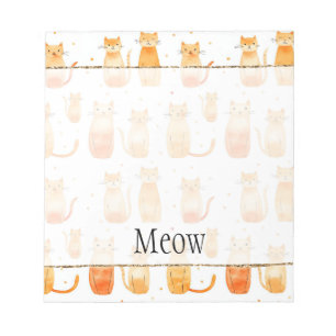 Bloc-note Portes et chats orange mignons