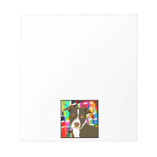 Bloc-note Portrait de Pitbull Pop Art