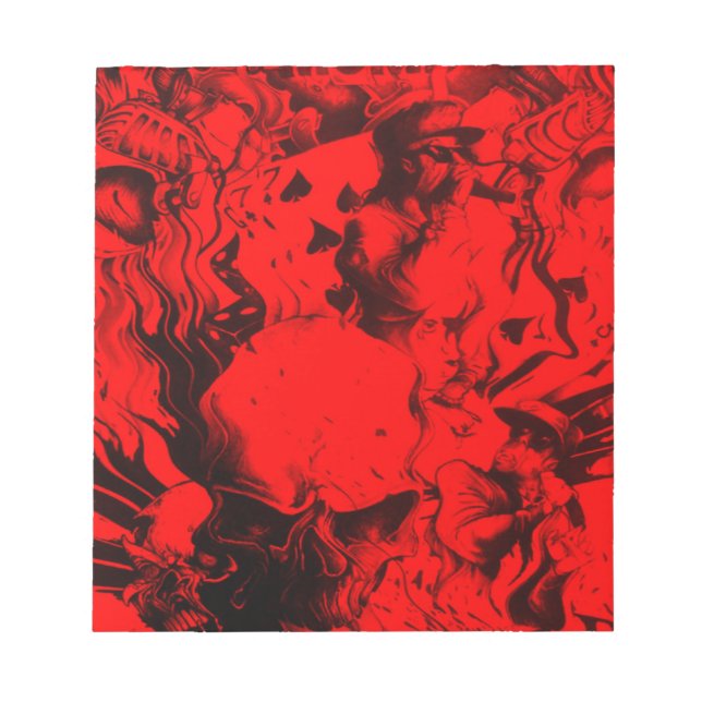 Bloc-note Portraits de musiciens de pop dans Vibrant rouge c (Devant)