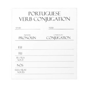 Bloc-note Portugais Pratique de conciliation Verbes