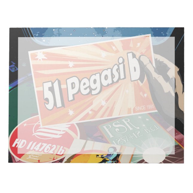 Bloc-note Poster de l'espace rétro - Exoplanet Discovery 51  (Devant)