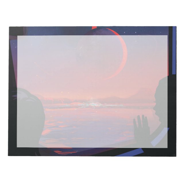 Bloc-note Poster de l'espace rétro - Les spectateurs observe (Devant)