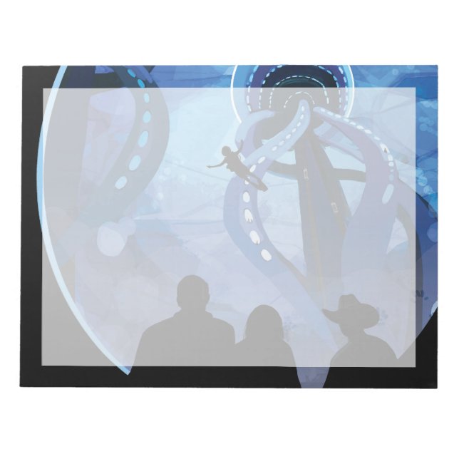Bloc-note Poster de voyage Retro Space - Jupiter's Moon Euro (Devant)