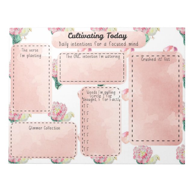 Bloc-note Poussin Frais Printemps Mentalité Quotidienne Inte (Devant)