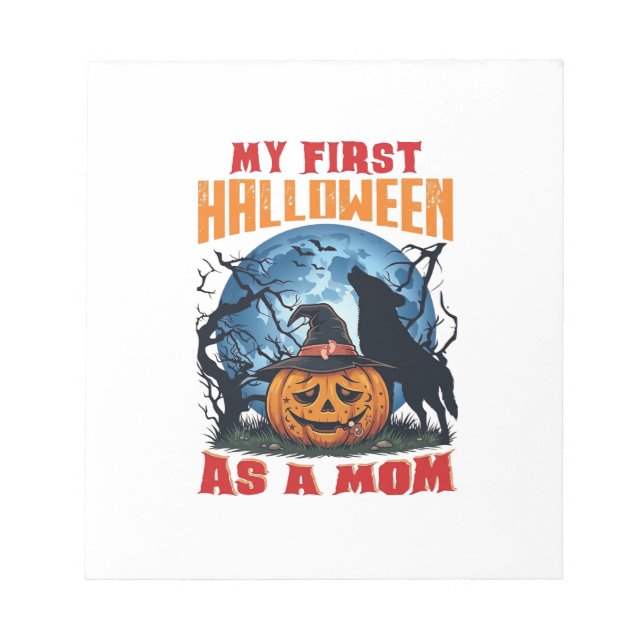 Bloc-note Premier Halloween en tant que maman citrouille lou (Devant)