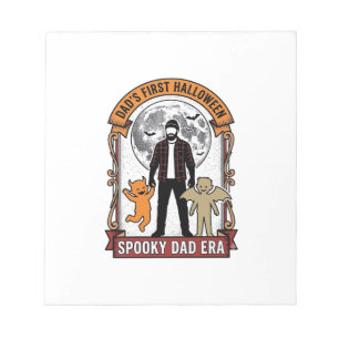 Bloc-note Premier T-shirt de papa Halloween Vintage Famille 