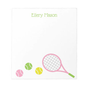 Bloc-note Preppy Tennis Personalized Notepad