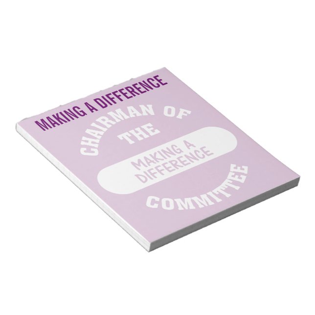 Bloc-note Président de la Commission Faire la différence (Incliné)