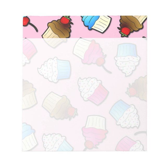 Bloc-note Pretty Rose Cute Cupcakes Imprimer (Devant)