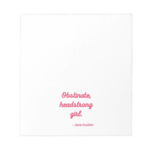 Bloc-note Pride and Prejudice Quote II - Cute Style