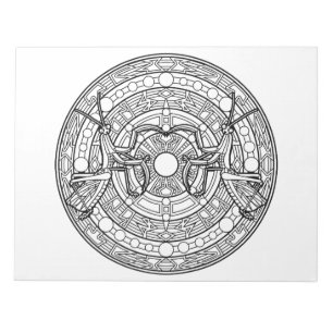 Bloc-note Prier Mantis Mandala Coloriage Livre Pad