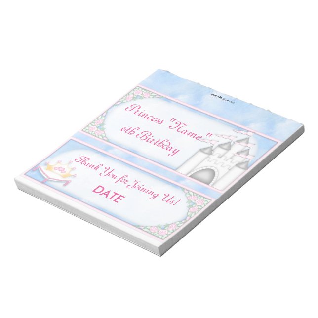 Bloc-note Princess Birthday Candy Bar Wrapper Party Favorise (Tourné)