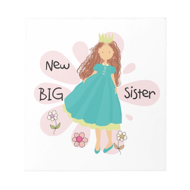 Bloc-note Princesse Big Soeur Cheveux Brown (Devant)