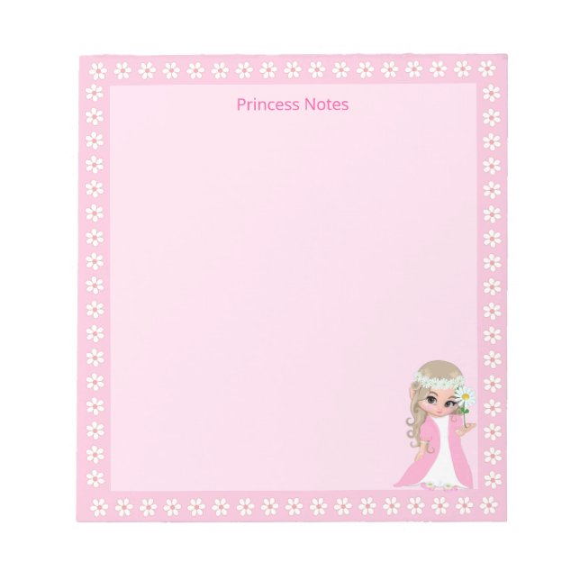 Bloc-note Princesse Fairy sur Rose clair Simple (Devant)