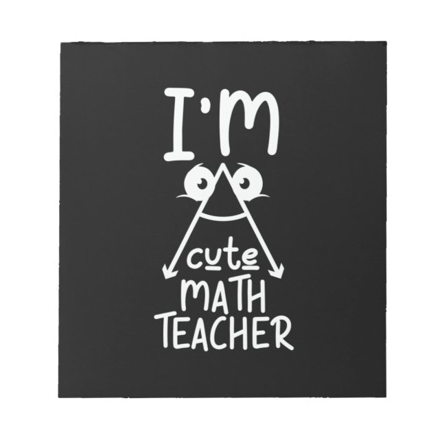 Bloc-note Professeur de mathématiques Je suis enseignant de  (Devant)