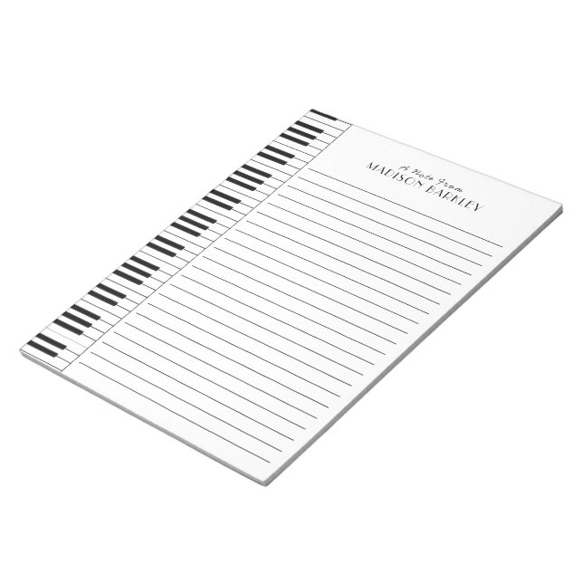 Bloc-note Professeur de musique de piano (Incliné)