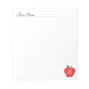 Bloc-note Professeurs de monogrammes Cartes