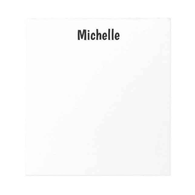 Bloc-note Professional Modern Minimalist Plain Own Name (Devant)