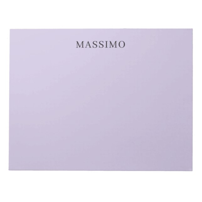 Bloc-note Professionnel Classique Unique Nom Propre Violet C (Devant)